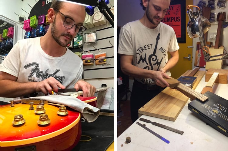 George Parfitt working at his craft