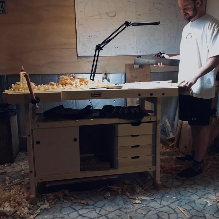 George Parfitt working at his craft