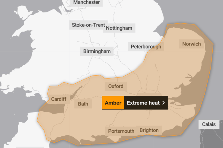 Amber heat warning met office