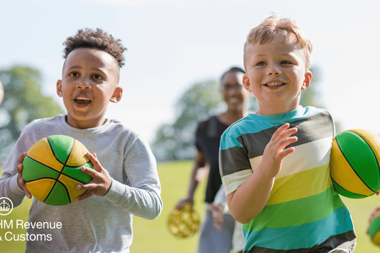 Children playing ball