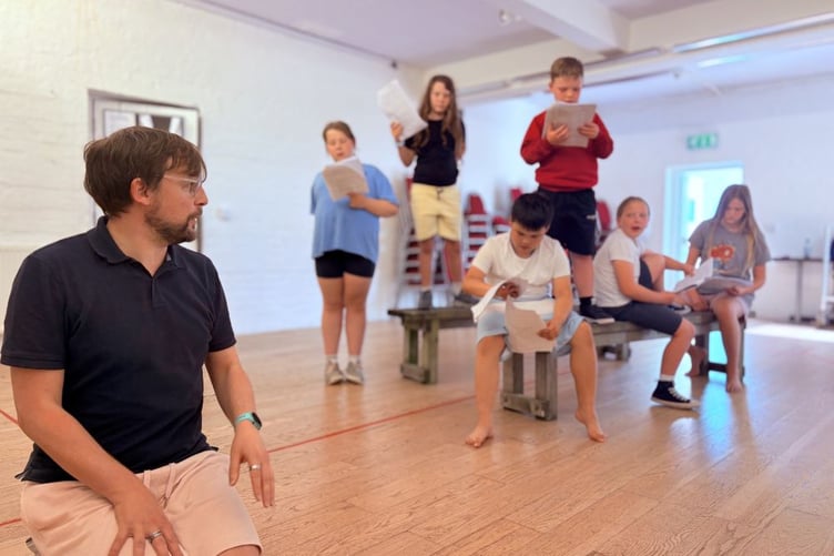 Tim Howe with summer school youths