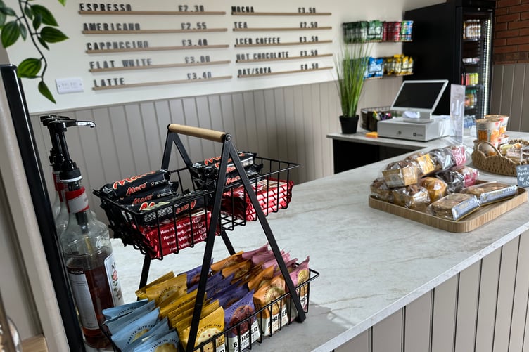 Oat and soya milk options are available, as well as hot chocolate and a selection of biscuits, chocolates, crisps and cakes, including Welshcakes, at the Coffee Yard, Pembroke Dock