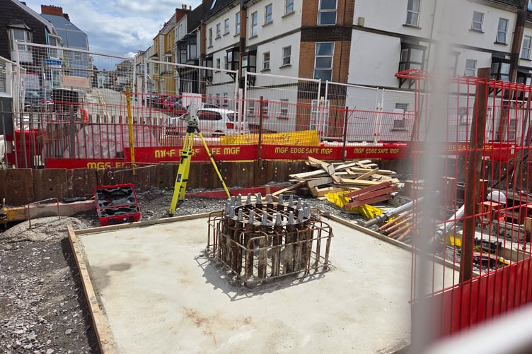 Bridge foundations laid at Tenby Railway Station