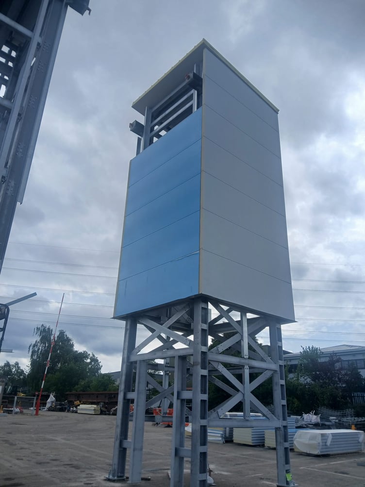Access for All lifts - cladding in progress