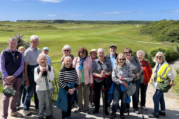 ‘Steadies’ walkers at Black Rock, Penally