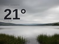 Narberth: overcast day, high of 21°C