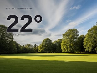 Narberth: partly cloudy, high of 22°C